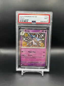 2024 POKEMON PAF EN-PALDEAN FATES SHINY RARE #154 KIRLIA PSA 9 - Image 1