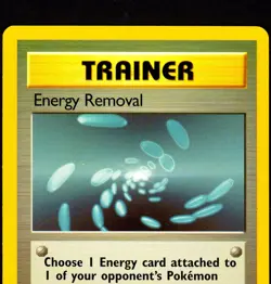 1999 Pokemon ENERGY REMOVAL Base Set INK ERROR Non Holo MISPRINT Card 92/102 NM - Image 2