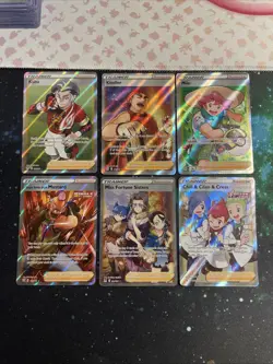 Pokemon Sword And Shield Ultra Rare Full Art Trainer Pokemon Card Lot Of 6 Cards - Image 1