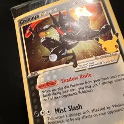 Pokemon SWSH Black Star Promo Greninja Gold Star Celebrations Sealed With SWIRL - Image 1