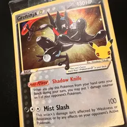 Pokemon SWSH Black Star Promo Greninja Gold Star Celebrations Sealed With SWIRL - Image 2