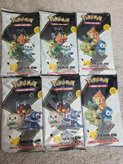 (6) Pokemon TCG First Partner Pack - Alola, Sinnoh, & Unova - 12 Booster Packs - Image 1