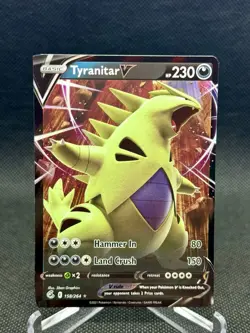 Pokemon TCG Tyranitar V 158/264 Fusion Strike SQUARE CUT ERROR Free Shipping - Image 1