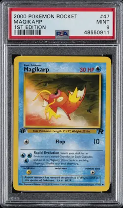 2000 POKEMON ROCKET 1ST EDITION #47 MAGIKARP PSA 9 - Image 1