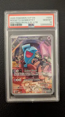 PSA 10 2025 Pokemon DR EN - Wobbofett Pokemon Center ETB Promo - Image 1