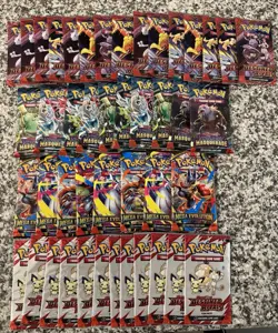 Pokemon Booster Pack Lot x45 Destined Rivals Mega Evolution Twilight Masquerade - Image 1