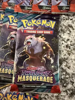 Pokemon Booster Pack Lot x45 Destined Rivals Mega Evolution Twilight Masquerade - Image 4