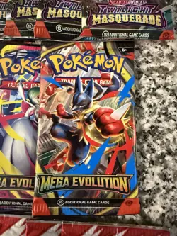 Pokemon Booster Pack Lot x45 Destined Rivals Mega Evolution Twilight Masquerade - Image 5