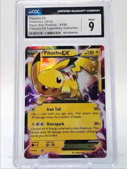 PIKACHU EX 2015 POKEMON BLACK STAR PROMOS EX LEGENDARY #XY84 CGC 9 Q5102 - Image 1