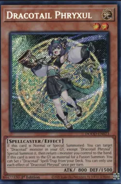 Yu-Gi-Oh! Dracotail Phryxul DOOD-EN063 Secret Rare 1st Edition Near Mint - Image 1