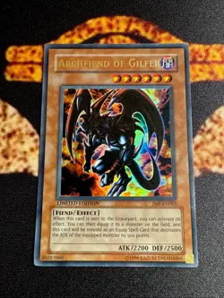 YUGIOH • ARCHFIEND OF GILFER • ULTRA RARE • JMP-EN003 • LIMITED EDITION • VLP - Image 2