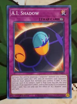 X 1 A.I. Shadow Trap Card NM Yugioh MP21-EN029 Trading Card 1st Edition - Image 1