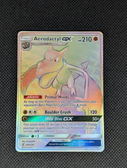 Aerodactyl GX 244/236 Secret Rare Card Sun & Moon Unified Minds - Image 1