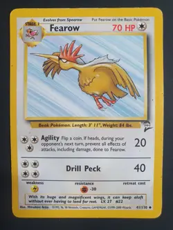 Fearow 41/130 - Base Set 2 - Pokemon Card - Very Good Condition - Image 1