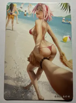 SEXY HEROINE WAIFU Sakura NARUTO ACG PREMIUM HOLOFOIL CARD - Image 2