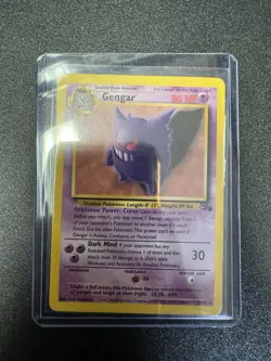 Pokemon Gengar 1st Edition Rare Non-Holo Card 20/62 1999 Fossil - Image 1