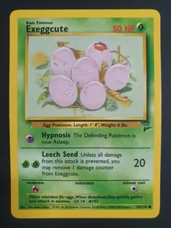 Exeggcute 74/130 - Base Set 2 - Pokemon Card - Excellent Condition - Image 1