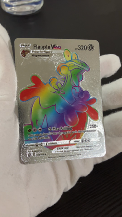 Flapple Vmax Rainbow Silver Foil Textured Display Card - Image 2