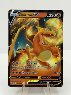 Pokemon TCG Charizard v Brilliant Stars Holo Ultra Rare Card 017/172 - Image 1