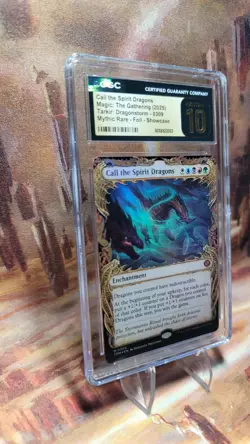 MTG Call the Spirit Dragons #309 Foil Showcase TDM CGC Pristine 10 Pop 1 - Image 3