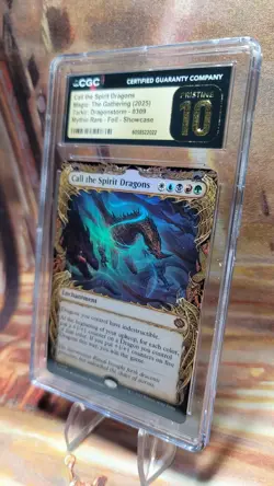 MTG Call the Spirit Dragons #309 Foil Showcase TDM CGC Pristine 10 Pop 1 - Image 4