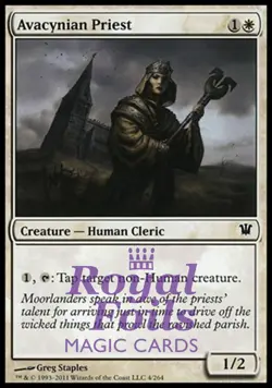 Avacynian Priest 4x FOIL ISD MTG Innistrad Common MINT white - Image 1