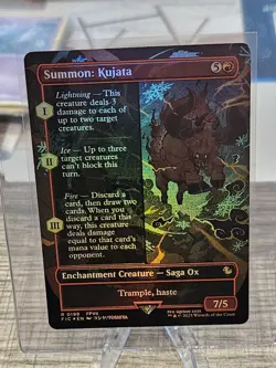 MTG - Summon: Kujata (Borderless) Commander: Final Fantasy Foil Magic NM Card - Image 1