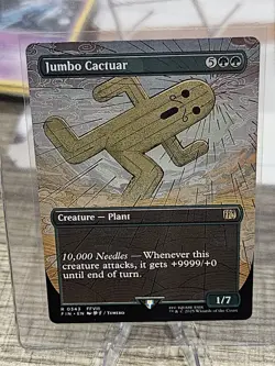MTG Magic the Gathering Jumbo Cactuar Borderless Final Fantasy NM - Image 1