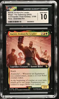 BARRET, AVALANCHE LEADER Final Fantasy Extended Art Rare CGC 10 MTG - Image 1
