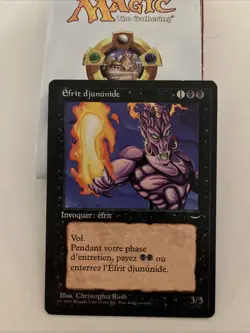 MTG Junun Efreet Arabian Nights Rare Italian Language NM bellissima carta. EC-2 - Image 1