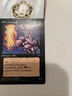 MTG Junun Efreet Arabian Nights Rare Italian Language NM bellissima carta. EC-2 - Image 3