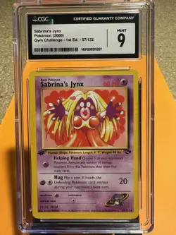Pokemon 2000 Gym Challenge 57 Sabrina's Jynx 1st Edition CGC 9 Mint - Image 1