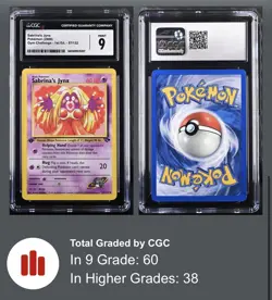 Pokemon 2000 Gym Challenge 57 Sabrina's Jynx 1st Edition CGC 9 Mint - Image 3