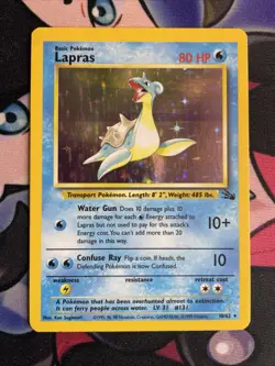 Pokemon Lapras LP 10/62 Fossil Holo - Image 1