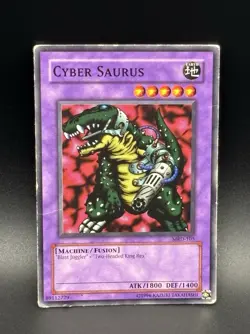 1996 YuGiOh Metal Raiders - MRD-105 Cyber Saurus - MP - Image 1