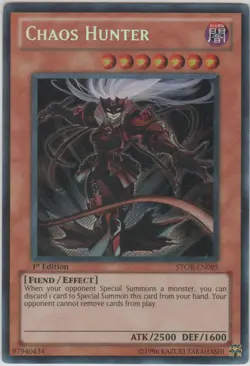 Yugioh! HP Chaos Hunter - STOR-EN085 - Secret Rare - 1st Edition Heavily Played, - Image 1