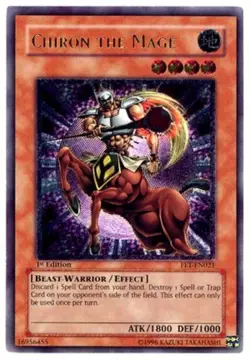 Yugioh! HP Chiron the Mage - FET-EN021 - Ultimate Rare - 1st Edition Heavily Pla - Image 1