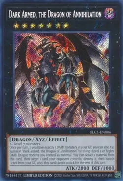 Yugioh! HP Dark Armed, the Dragon of Annihilation - BLC1-EN006 - Secret Rare - L - Image 1