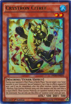 Yugioh! HP Crystron Citree - INOV-EN016 - Ultra Rare - 1st Edition Heavily Playe - Image 1