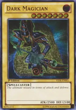 Yugioh! HP Dark Magician - YSYR-EN001 - Ultimate Rare - 1st Edition Heavily Play - Image 1