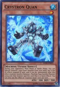 Yugioh! HP Crystron Quan - INOV-EN015 - Super Rare - Unlimited Edition Heavily P - Image 1
