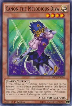 Yugioh! HP Canon the Melodious Diva - NECH-EN004 - Common - 1st Edition Heavily - Image 1