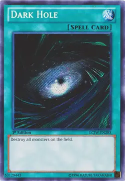 Yugioh! HP Dark Hole - LCJW-EN283 - Secret Rare - 1st Edition Heavily Played, En - Image 1