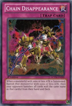 Yugioh! HP Chain Disappearance - LCYW-EN289 - Common - 1st Edition Heavily Playe - Image 1