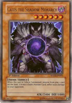 Yugioh! HP Caius the Shadow Monarch - SDDE-EN001 - Ultra Rare - 1st Edition Heav - Image 1