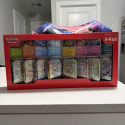 Pokemon TCG Prismatic Evolutions Costco 8 Mini Tin W/ Promo Cards, Sealed. In... - Image 1