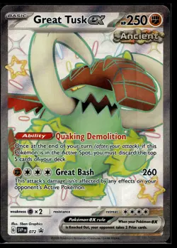 Pokemon Scarlet & Violet Promo Cards 072 Great Tusk ex - Image 1