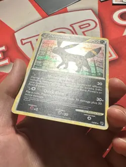 UMBREON 10/90 Undaunted HOLO SWIRL rare Pokemon TCG card LP - Image 3