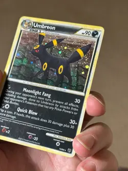 UMBREON 10/90 Undaunted HOLO SWIRL rare Pokemon TCG card LP - Image 4