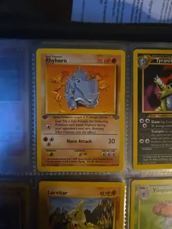 Pokemon Card Rhyhorn #61/64 Jungle Set 1999 WOTC TCG First Edition - Image 1